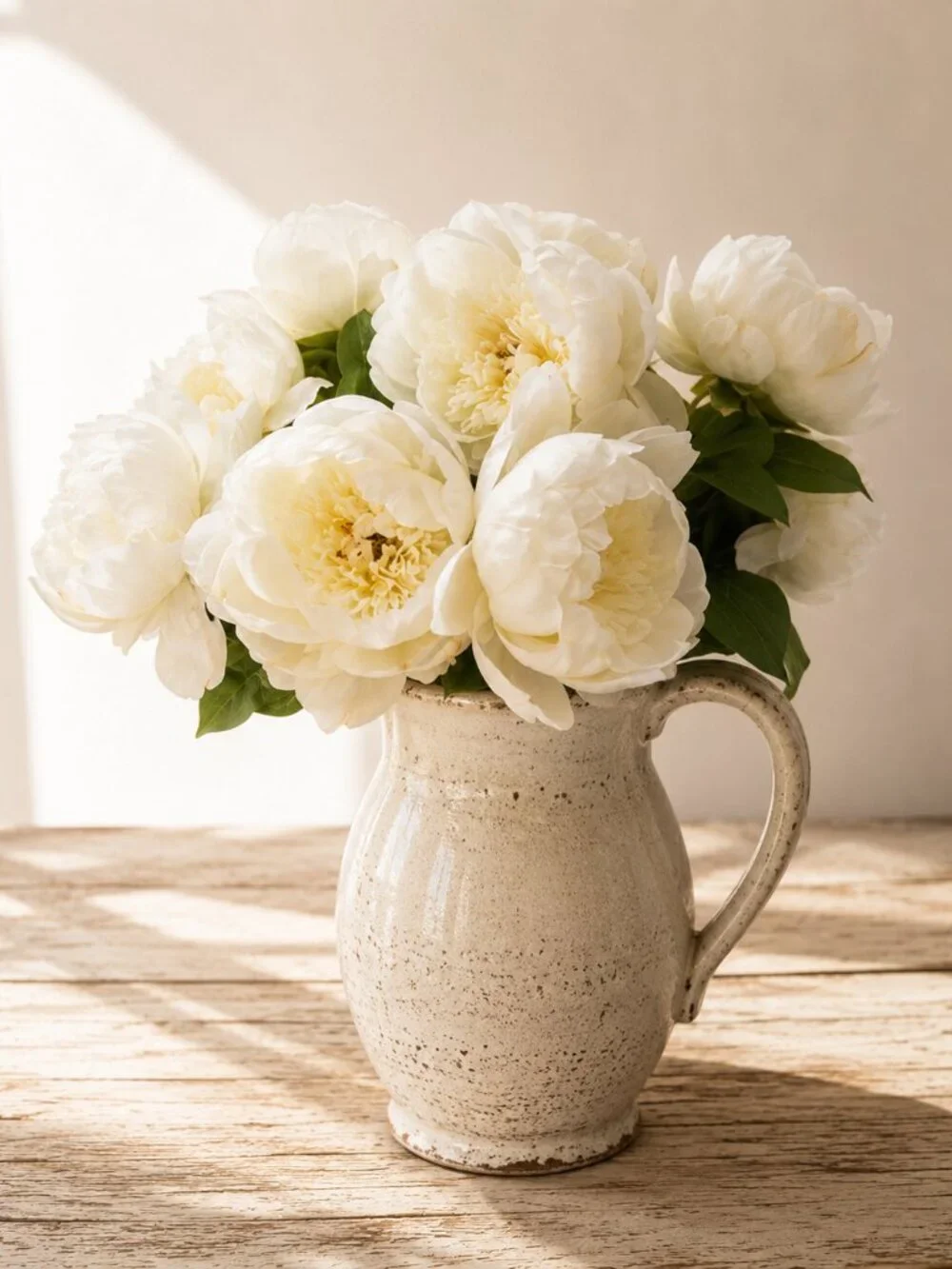 10 Life Like White Faux Peonies With Lush Layered Petals and Flexible Stems
